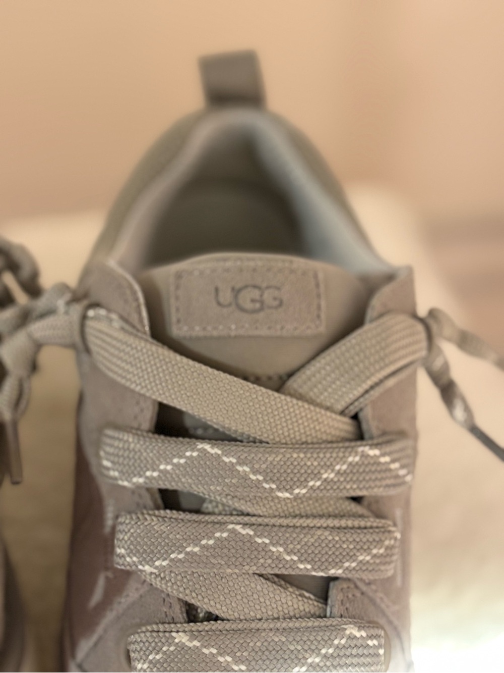 Women's UGG Lowmel Casual Lace-Up Sneakers in Gray - Picture 5 of 6